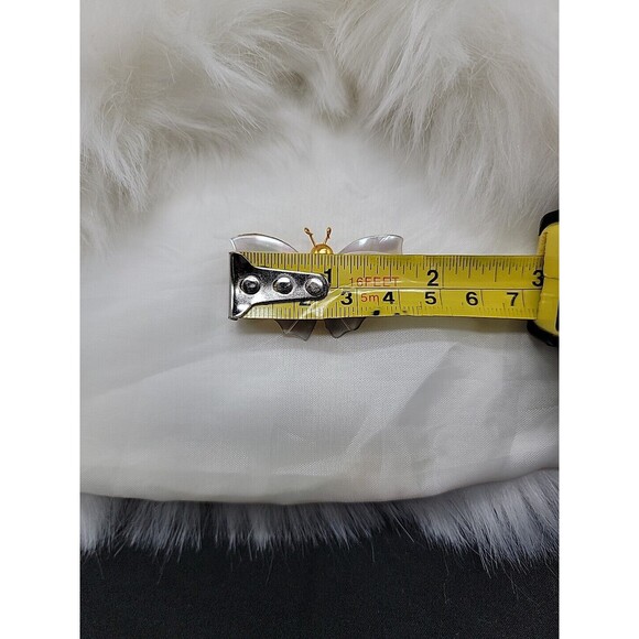 Vintage Antique Gold Tone Mother of Pearl Moth Butterfly Brooch Bouquet Pin - Picture 6 of 6